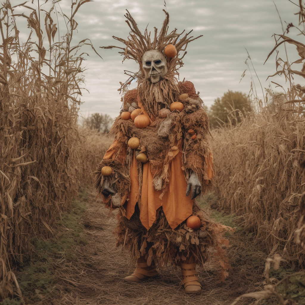 Harvest Festival Beast: A Cinematic Mid-Journey Moment