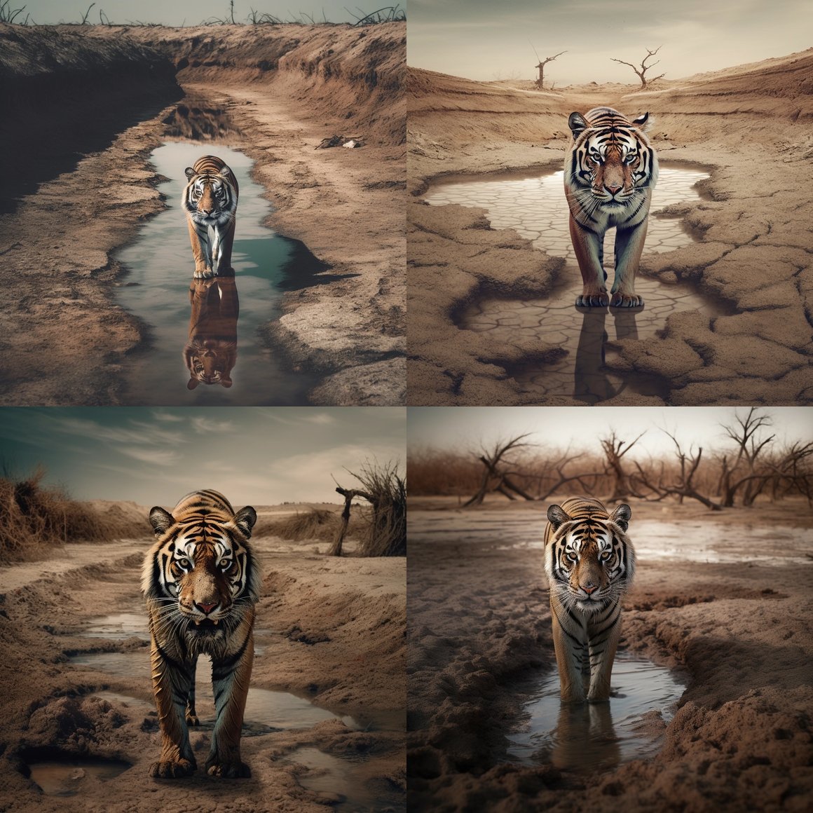 Desperation in the Eyes of a Thirsty Tiger