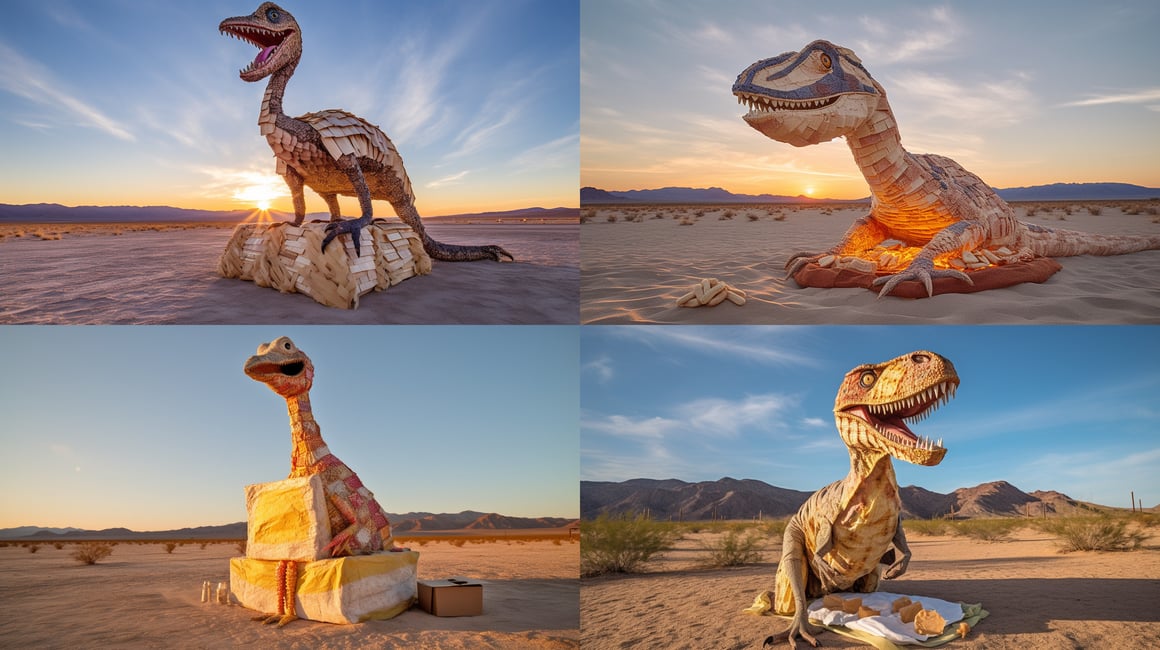 A Surreal Encounter with a Hot Pocket Velociraptor