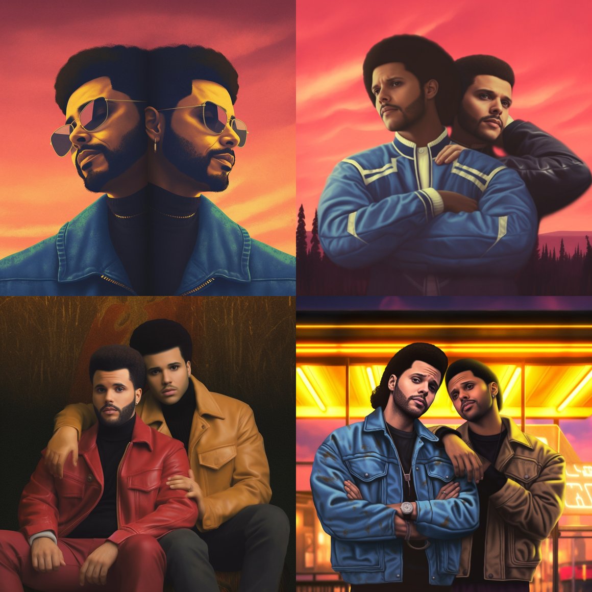Retro Fusion with Drake and The Weeknd's Conjoined Album Cover