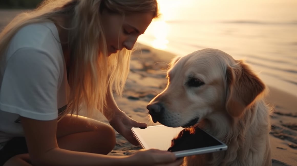 Summer Distractions: A Golden Retriever's Interruption