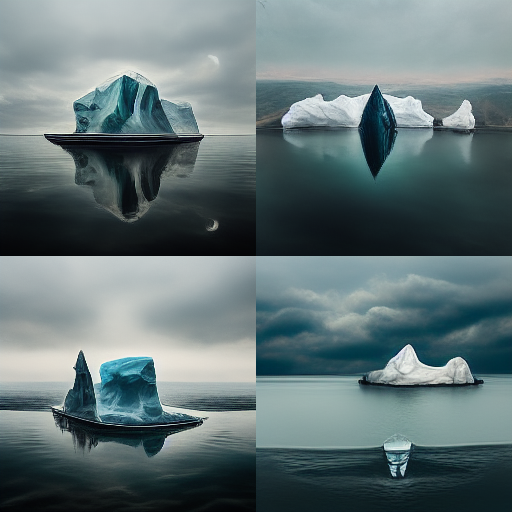 Chilling Odyssey: A Surrealist Voyage through Icy Solitude