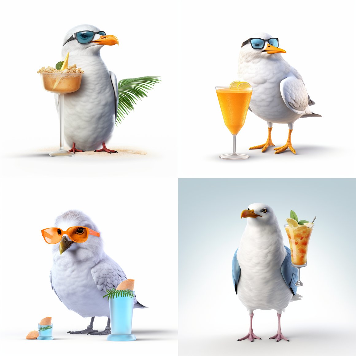 Chilled Seagull: A Tropical Interlude in 8K