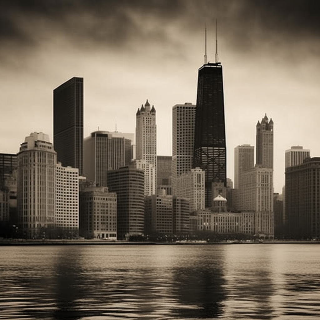 Reynold's Family Mid-Trip Chicago Skyline iPhone Wallpaper