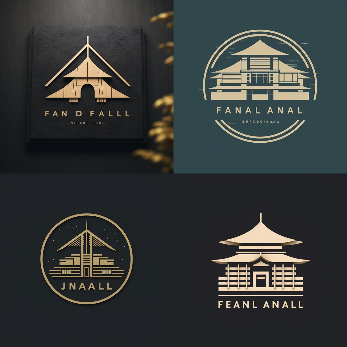 Japandi Fusion Construction Logo Design Task