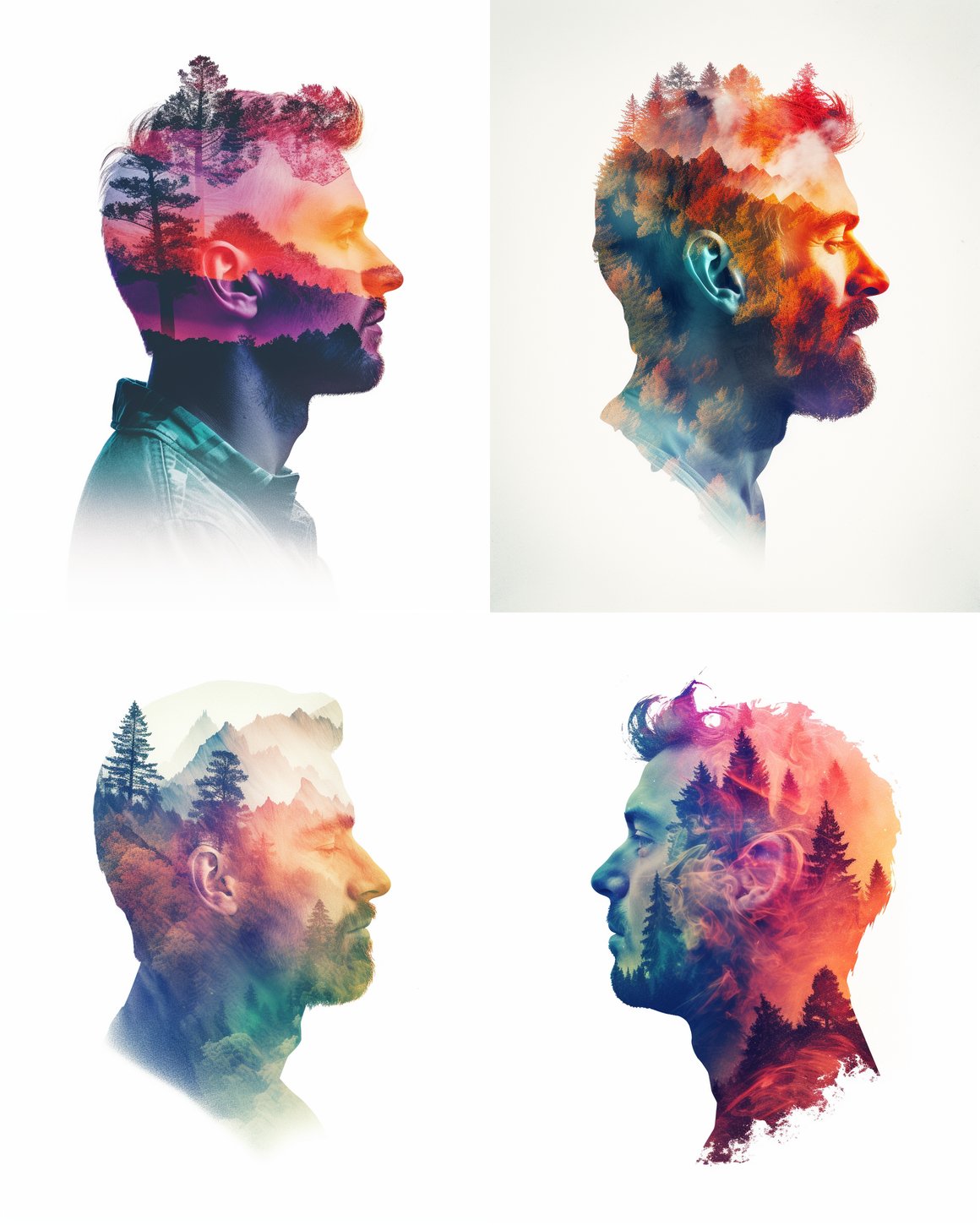 Harmony of Man and Nature: Double Exposure Photography