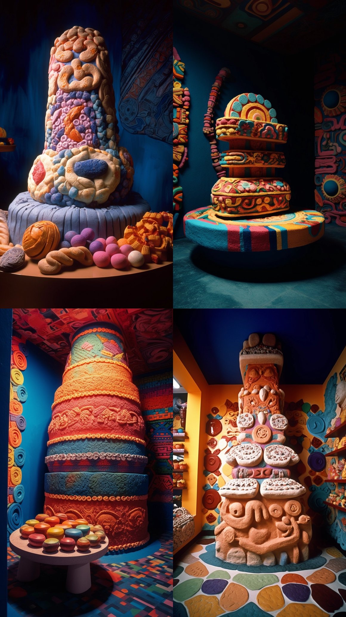 A Surrealistic Mayan Spacecraft Journey