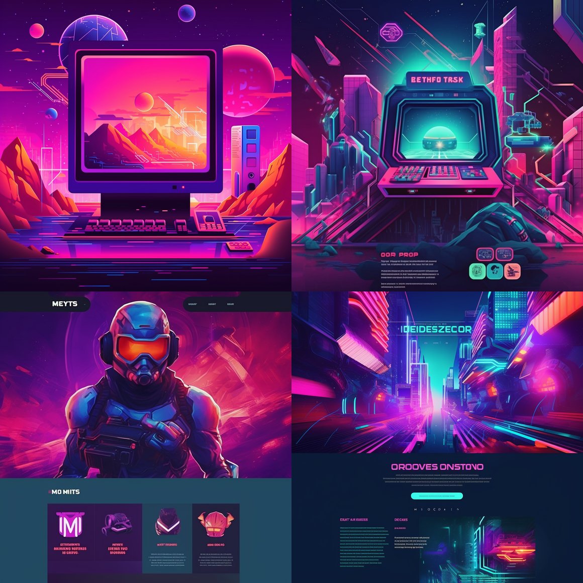 Retro-Futuristic Website Design for Gaming Company