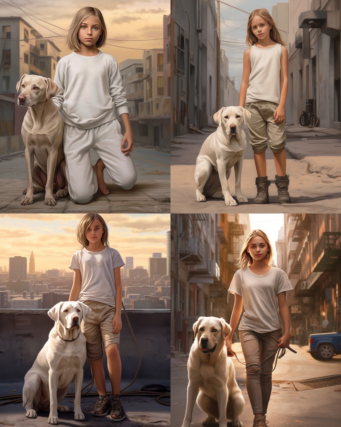 City Adventures: A Little Girl and Her Labrador