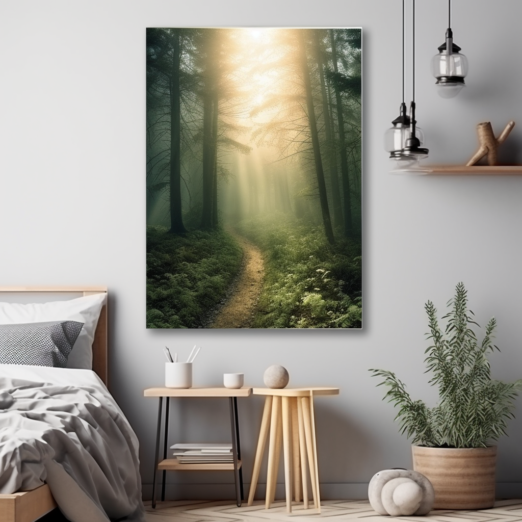 Sun-kissed Pathway: A Mid-Journey Pause in the Forest