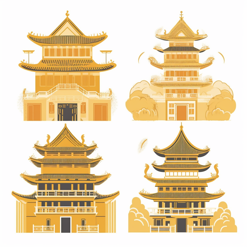 Chinese Tiangong Palace Vector Illustration v5.1