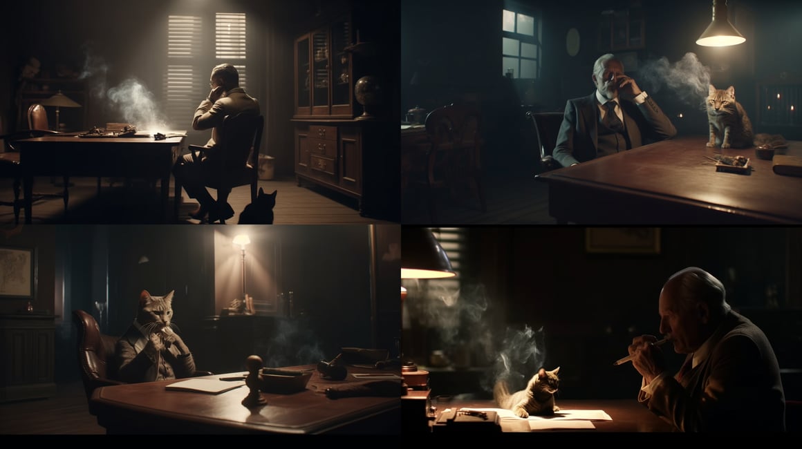 Nefarious Boss Encounter in Shadowy Lair Scene