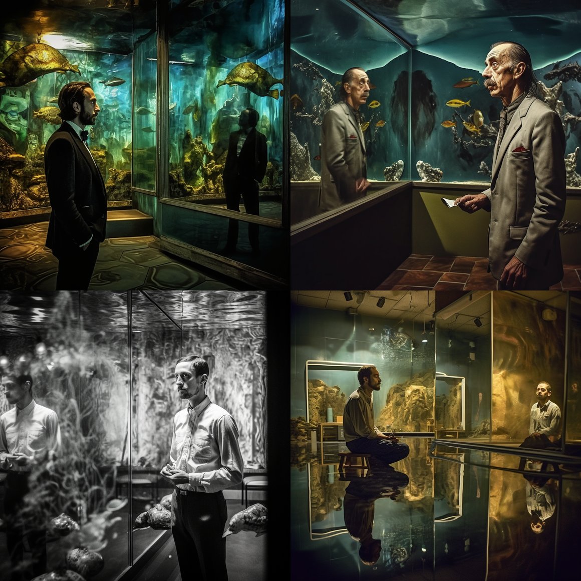 A Surrealistic Journey Through Portraits and Shadows