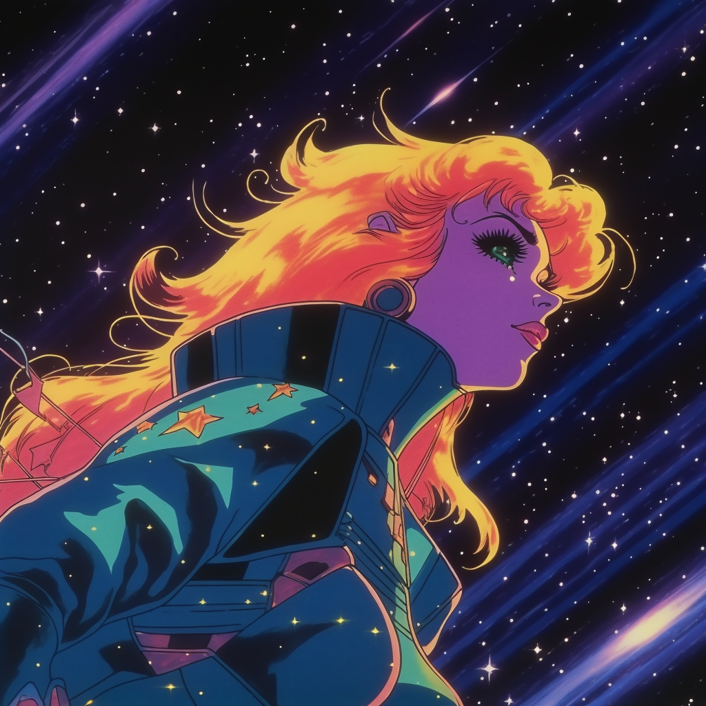 Retro-Anime Cyborg Damsel in Distress, Version 5.1