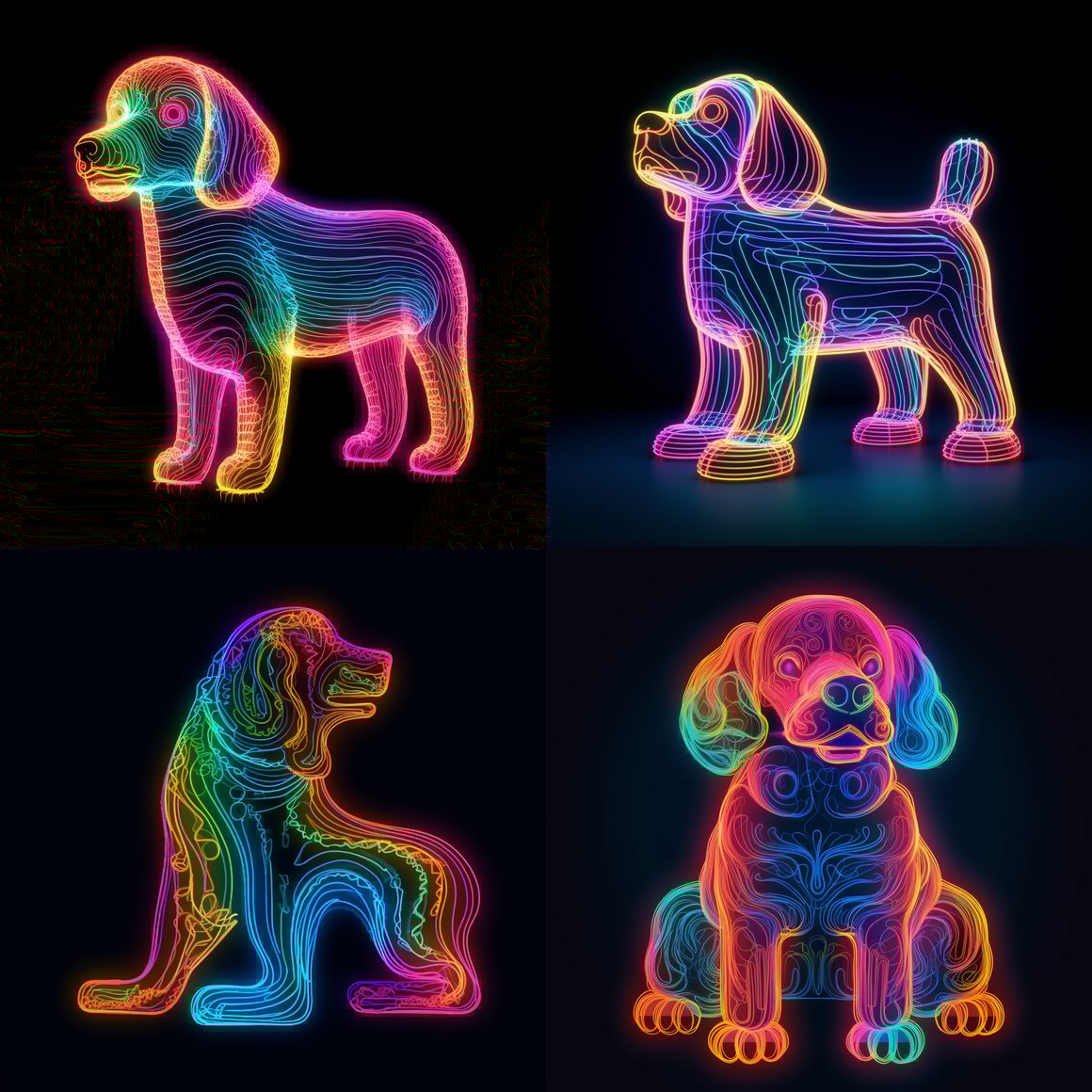 Neon Poodle: A Whimsical Mid-Journey Interlude
