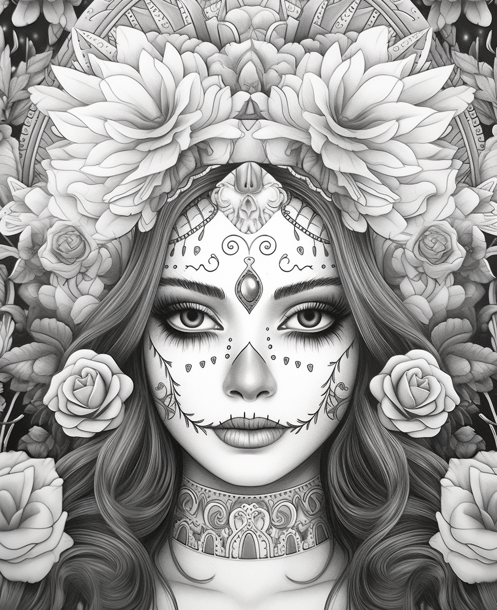 Mid-Trip El Dia De Los Muertos Coloring Break