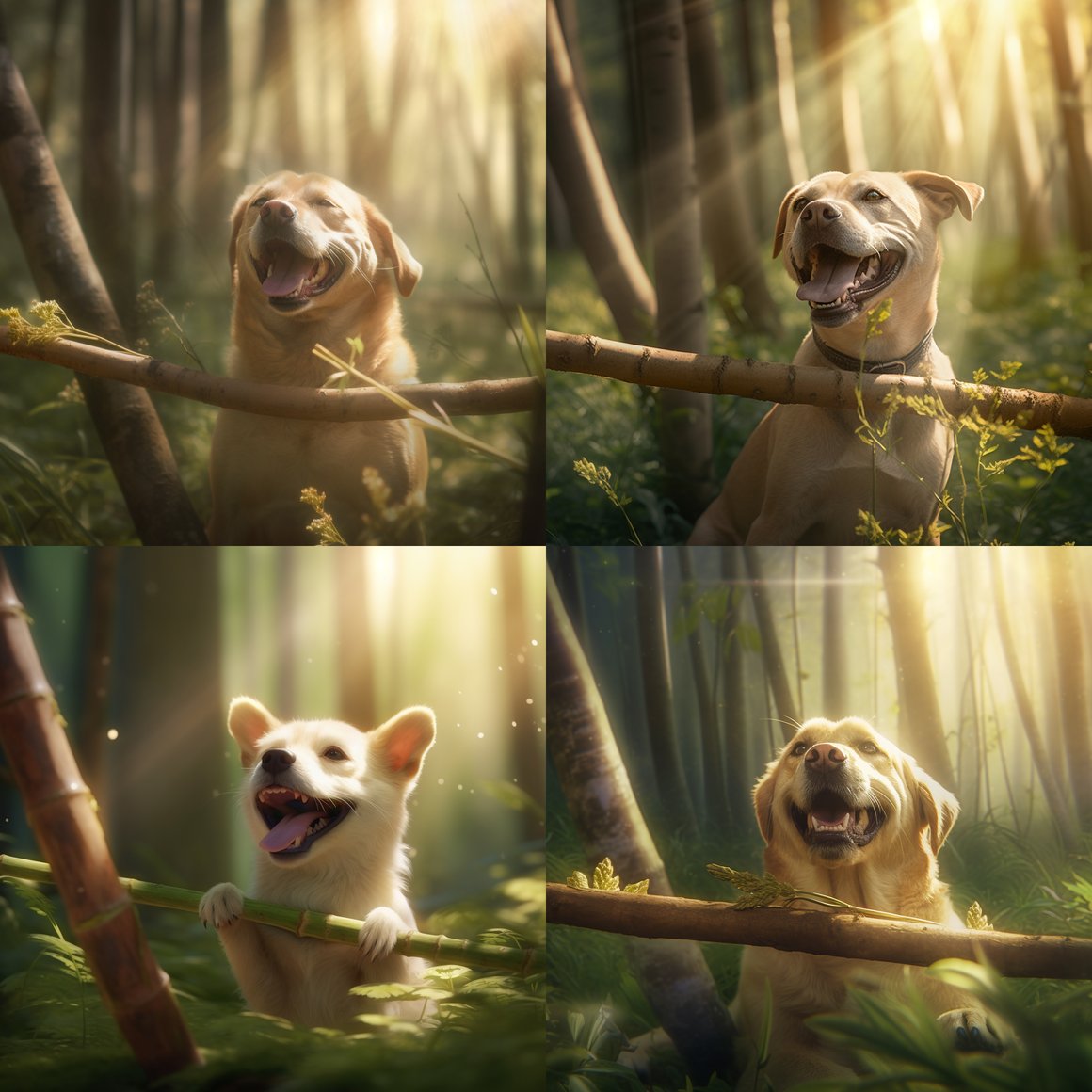 Sun-Dappled Serenity: A Dog's Springtime Bliss Version 5.1