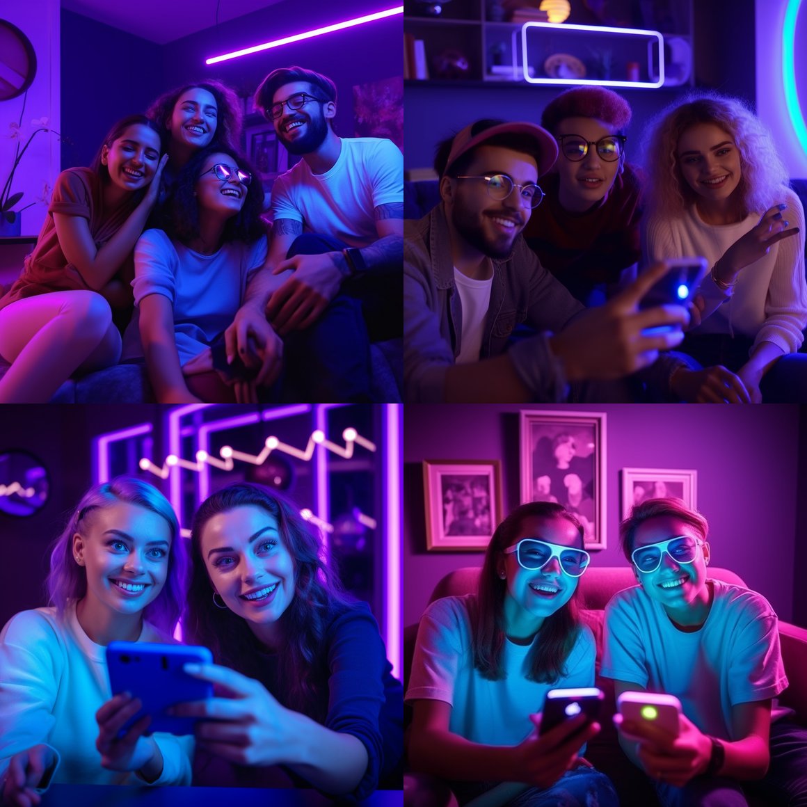 Neon Nights: Friends' Digital Discovery Version 5