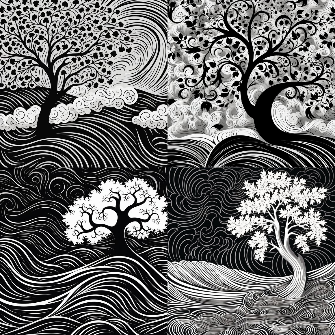 A Testimonial of Wind, Waves, Trees and Leaves