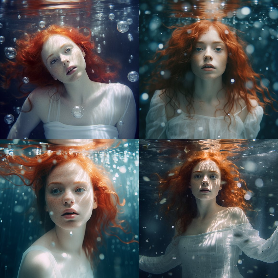Submerged Elegance: A Mid-Journey Underwater Encounter