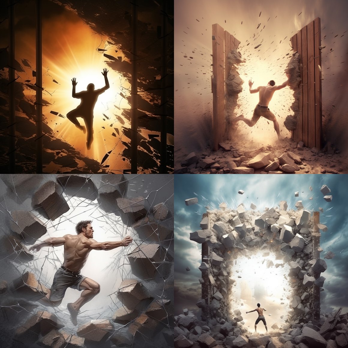 A Symbolic Depiction of Conquering Challenges