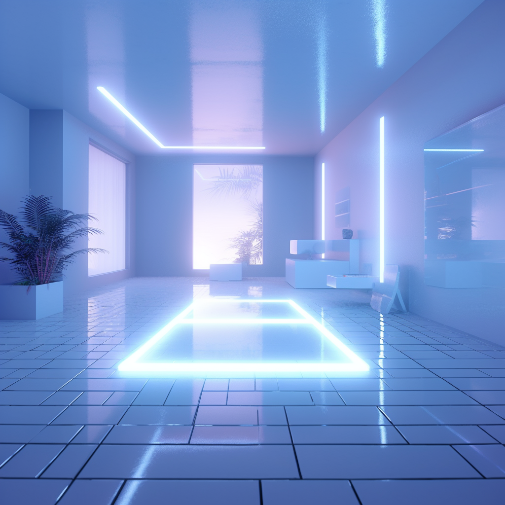 Sublime Spectral Space: Futurist Minimalism in Mid-Journey
