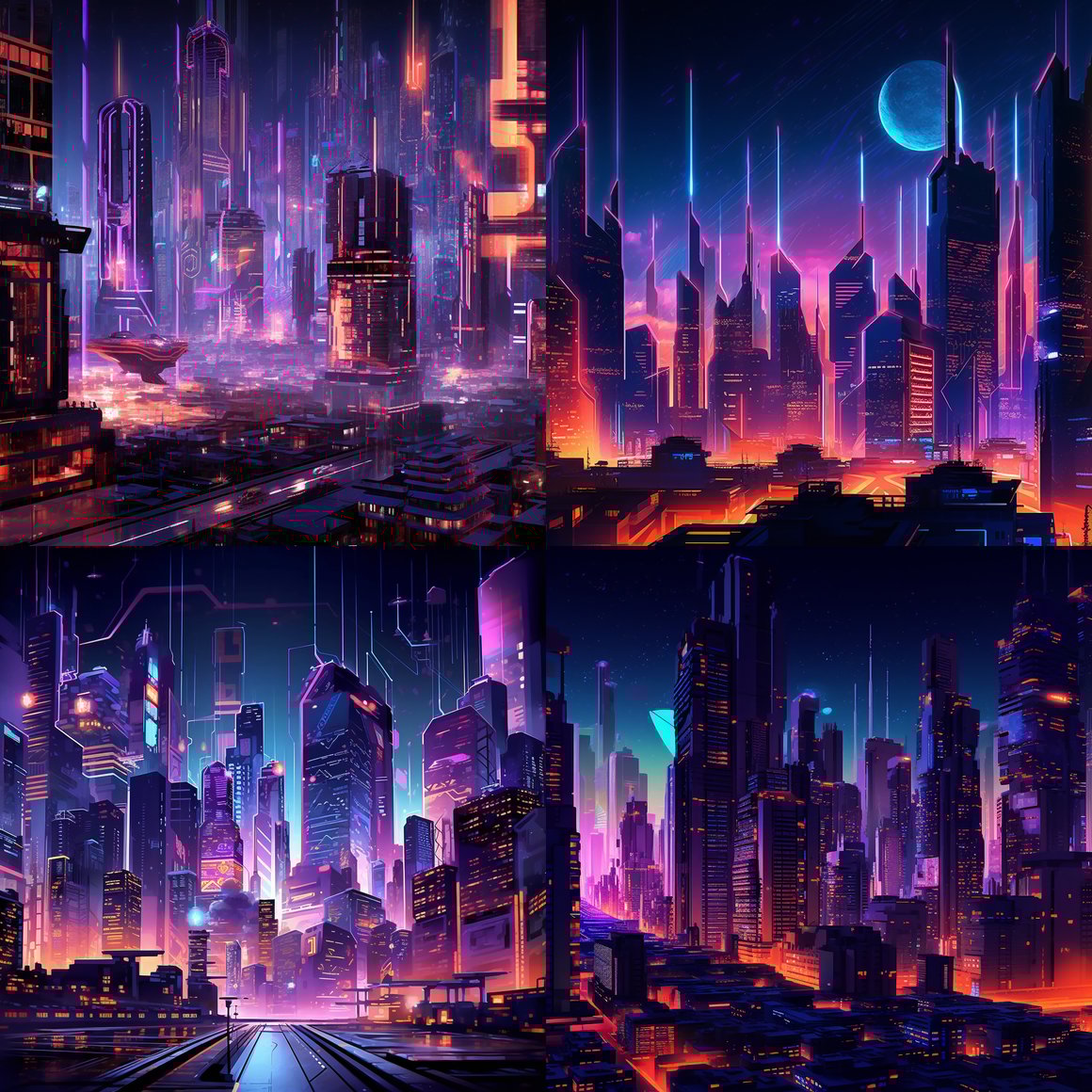 Neon Nightscape: A Blade Runner-Inspired Cybercity