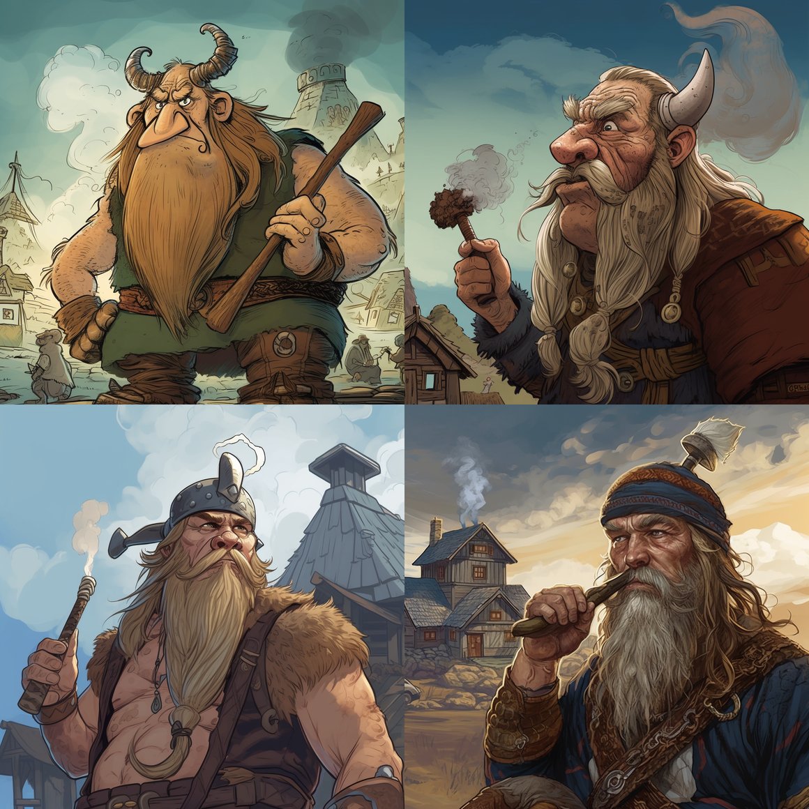 Hardened Warrior: A Viking's Defiance Amidst Chaos