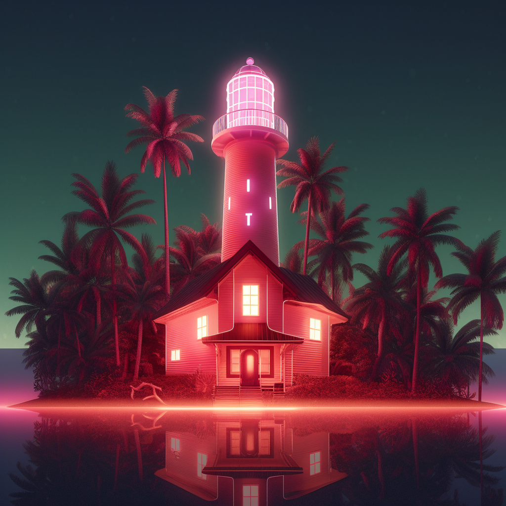 Neon Beacon: Midway to the Lighthouse