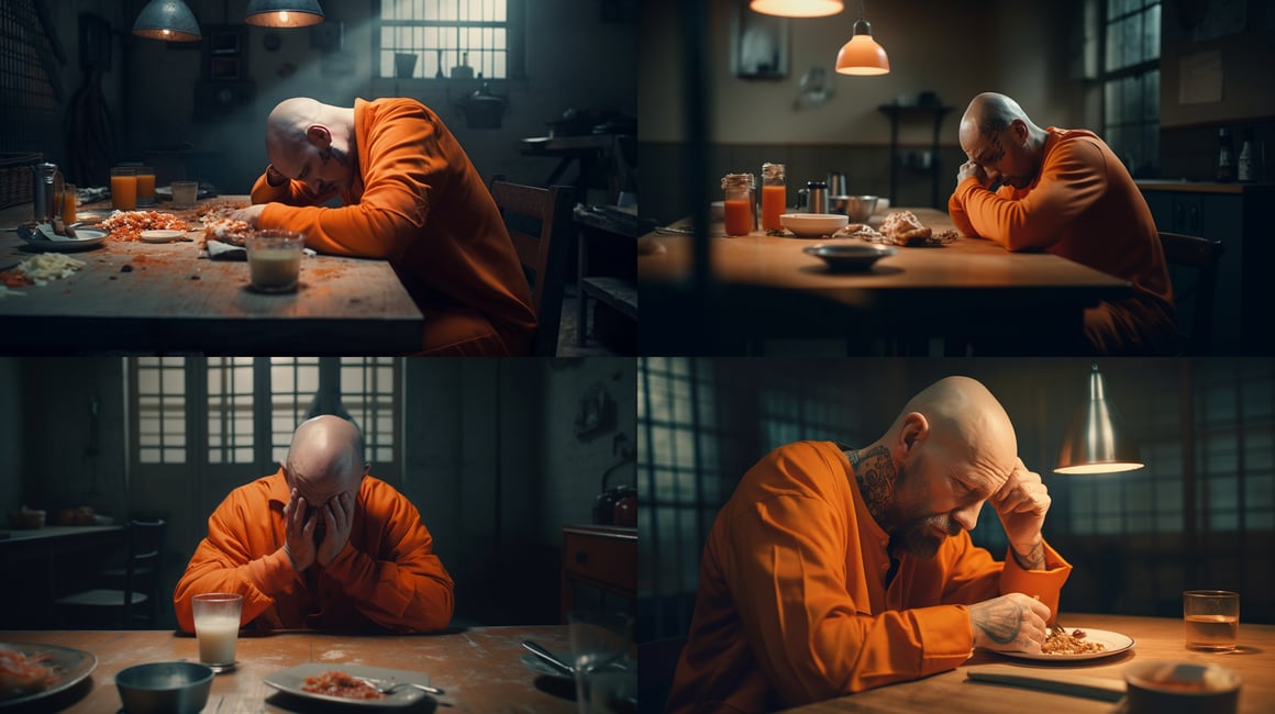 Cinematic Prisoner's Last Supper in 8K Resolution
