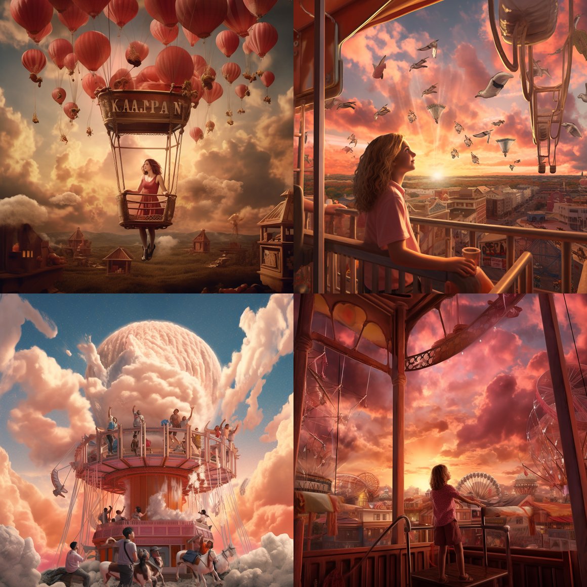 Summer Sundown at a New England Carnival