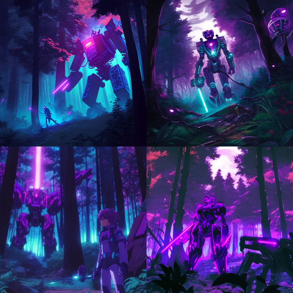 Neon Odyssey: Dark Mech Forest
