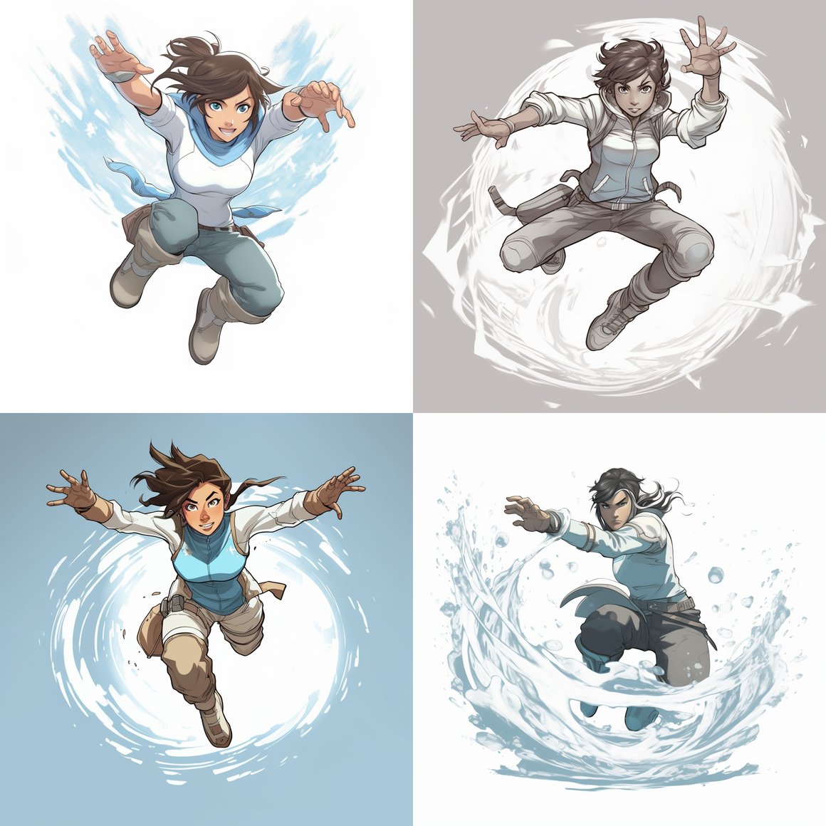 Detailed Anime Style Legend of Korra Illustration