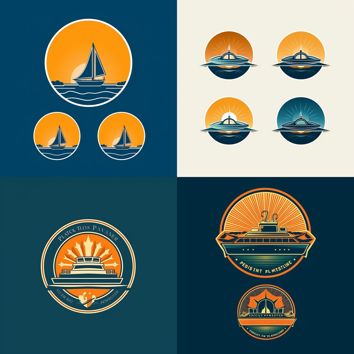 Summery Luxury Pontoon Charter's Logo Design