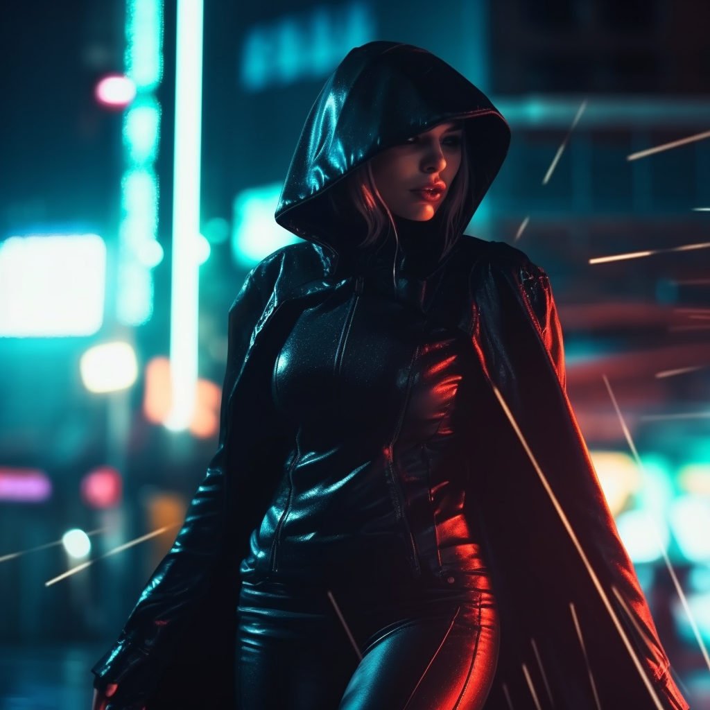 Neon Noir: Superheroine's Midnight Vigil Version 5