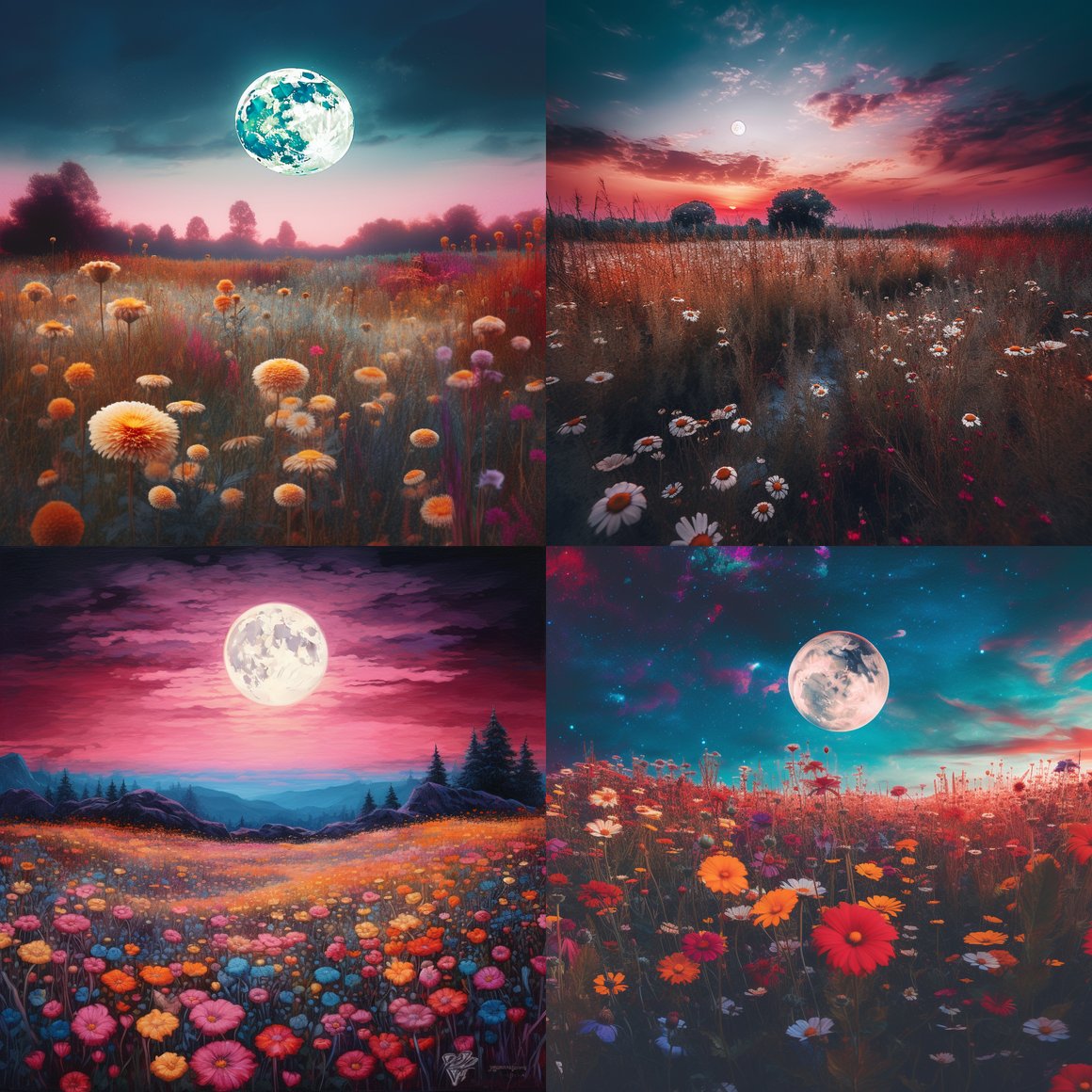 Midnight Floral Awakening