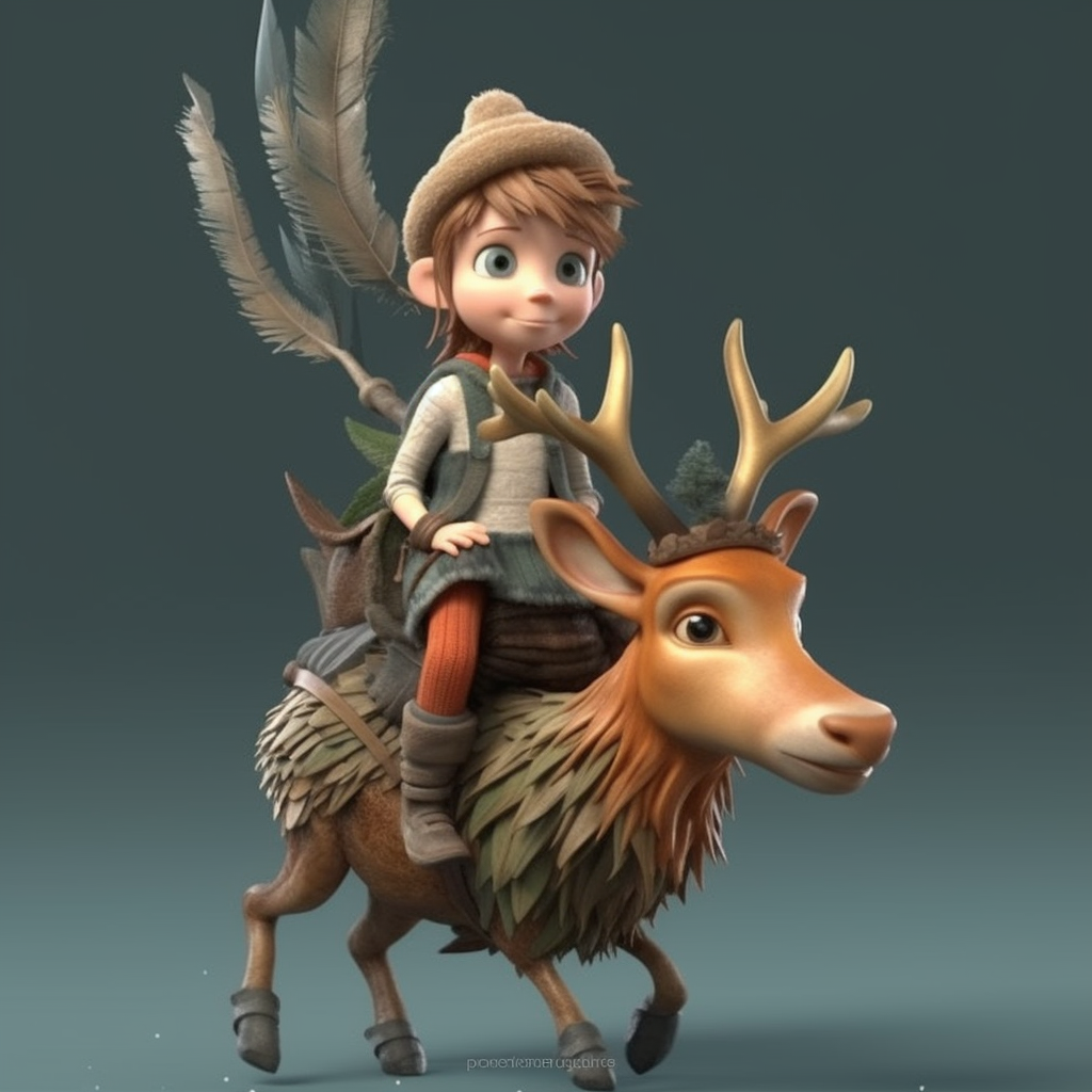 Mid-Journey Adventures of Little Fairy Boys and their Reality Hair Deer ...