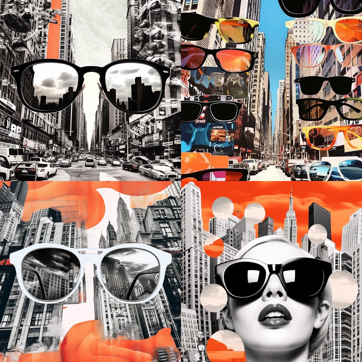 City Reflections: A Surreal Sunglasses Journey