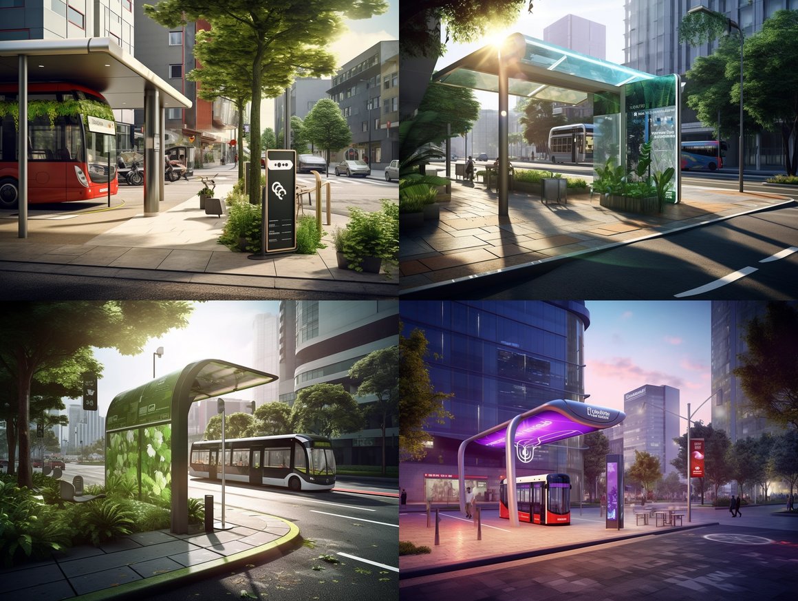 A Super Realistic Journey Through A Cow-Inspired Bus Stop In Kubrick Style