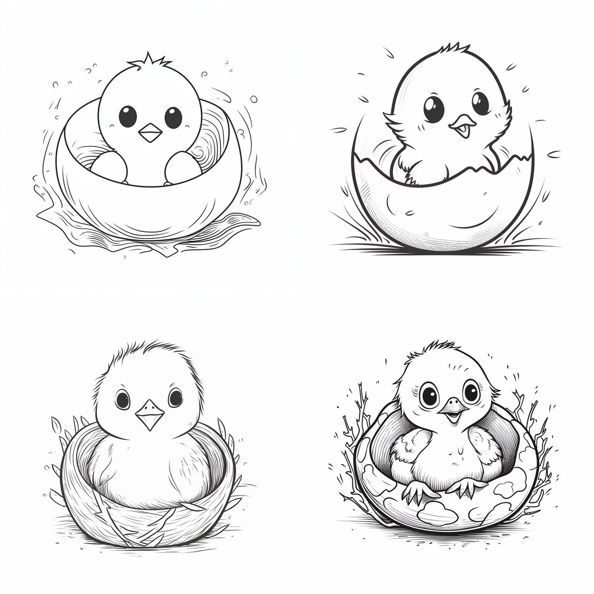 Hatching Chick: A Coloring Book Adventure