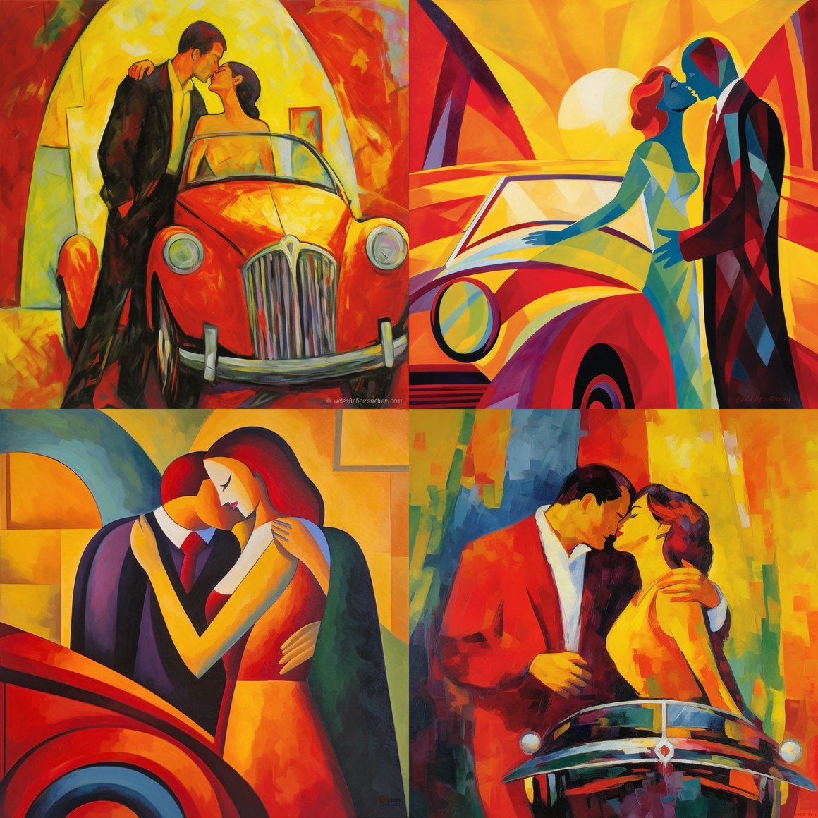 Sun-Kissed Farewell: A Picasso-inspired Journey