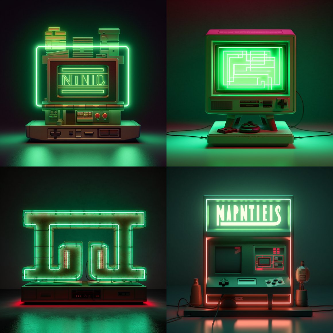 Retro-Futuristic Nintendo Intermission Screen