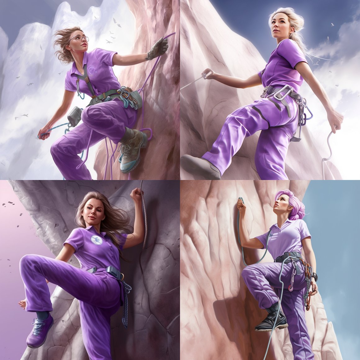 Climbing High: Nurse's Adventure Mid-route