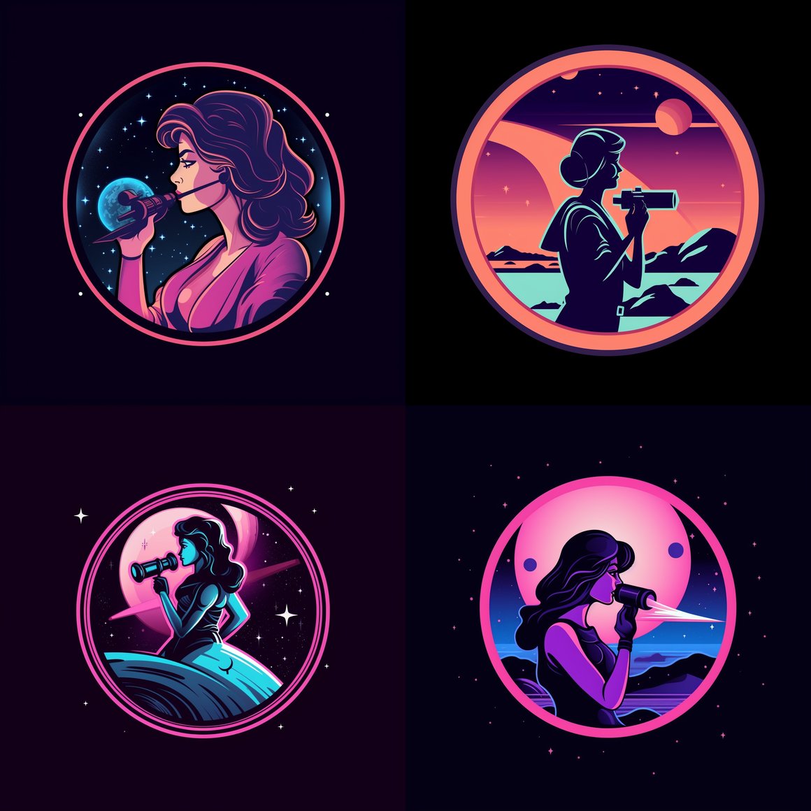 Retro-Inspired Astronomy Imaging Company Logo Design