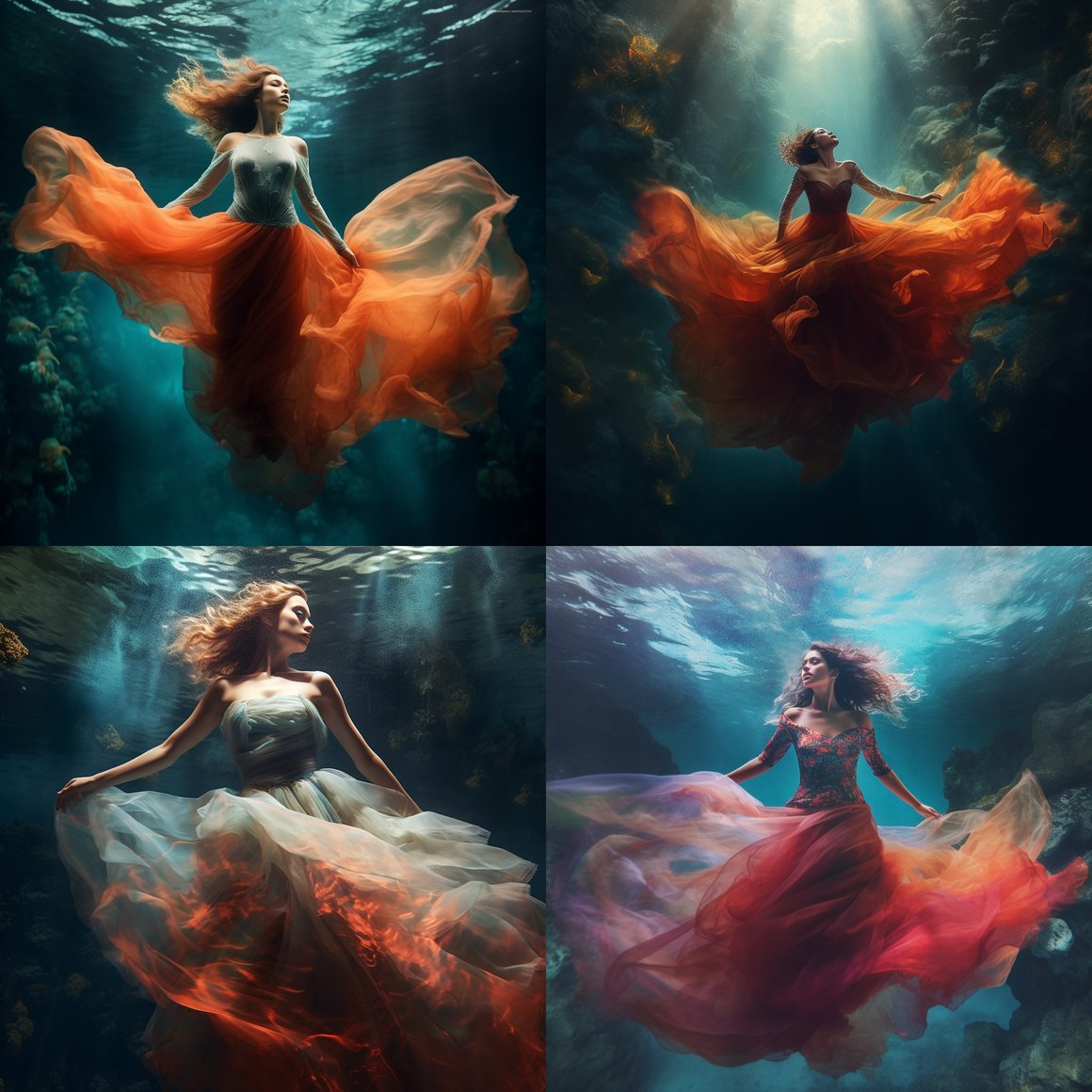 Submerged Serenity: A Surreal Underwater Odyssey
