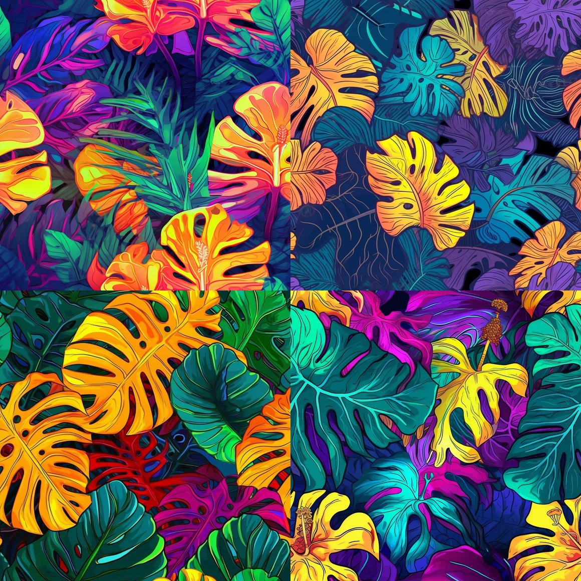 Neon Jungle: A Digital Illustration Journey