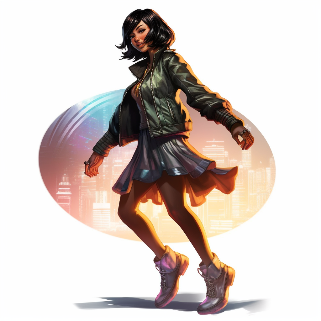 Midnight Cyberpunk Chic: An In-depth Description