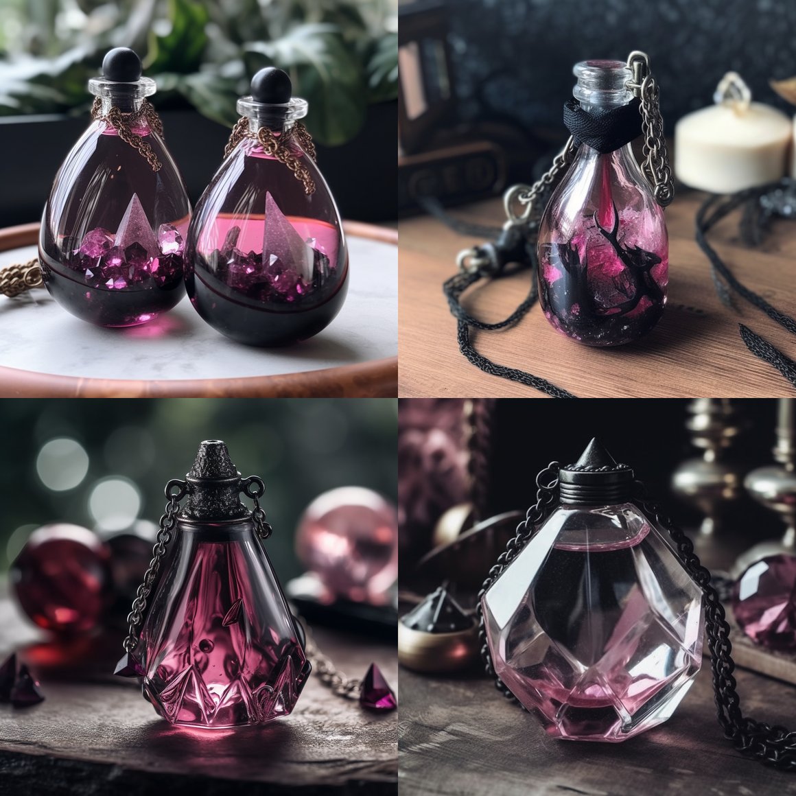 Mid-Travel Witch's Charm: Crystal Bottle Purse Design