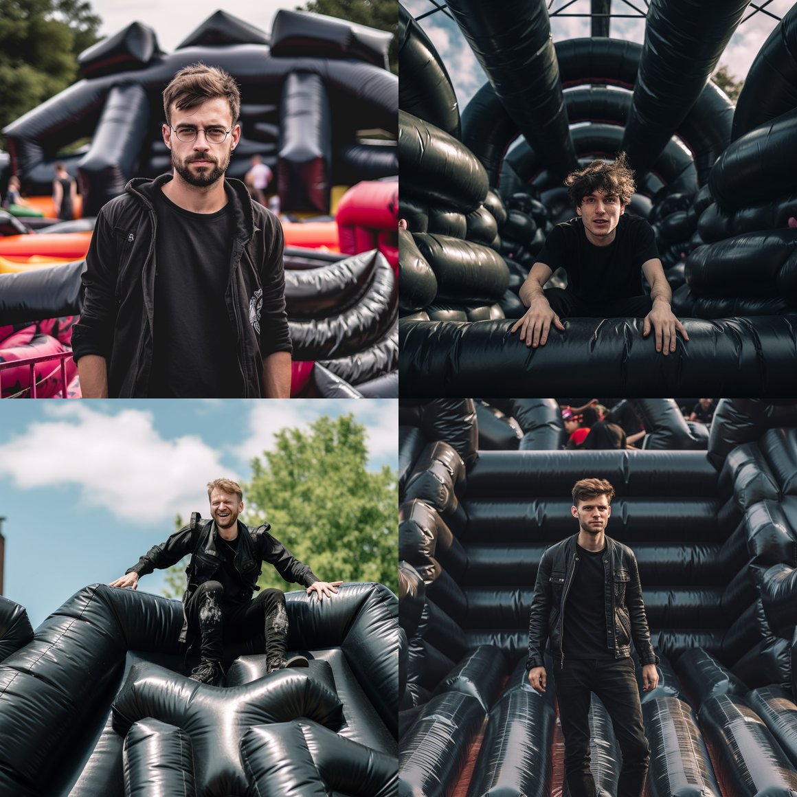 A Techno Raver's Mid-Journey in Berlin's Black Bouncy Castle