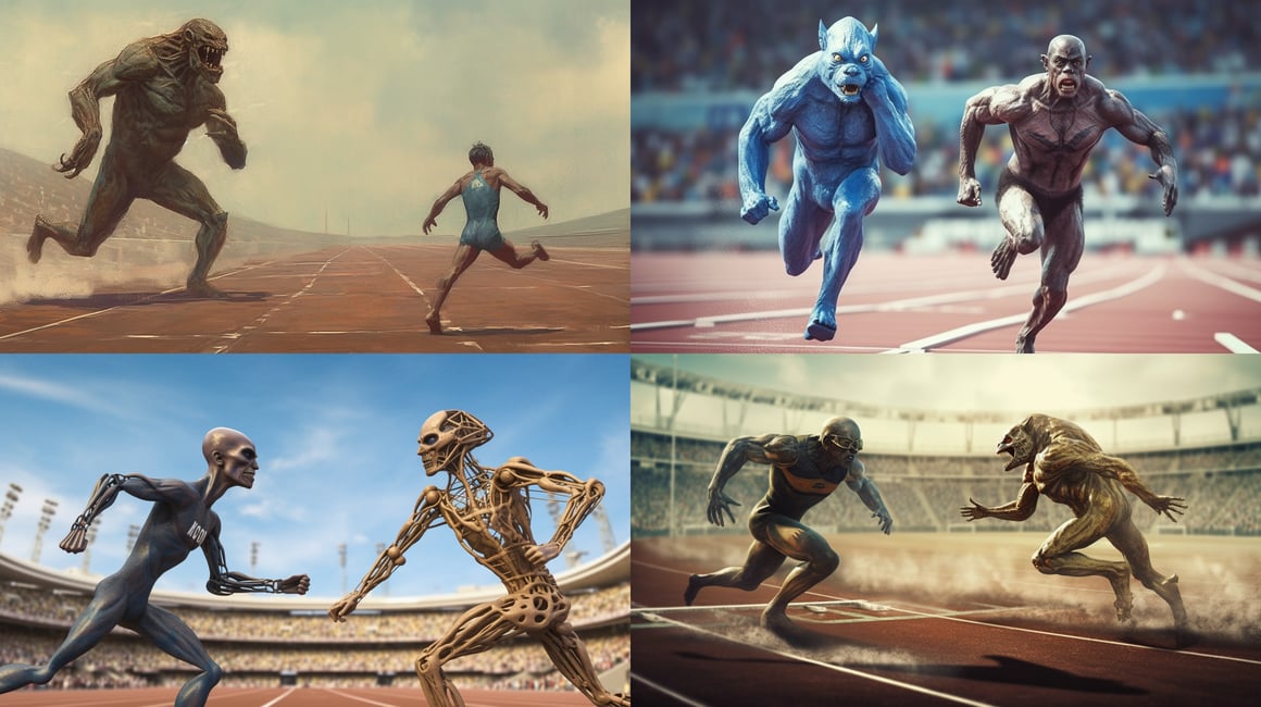 Clash of Speeds: Mid-Race Tension at the Olympic Games